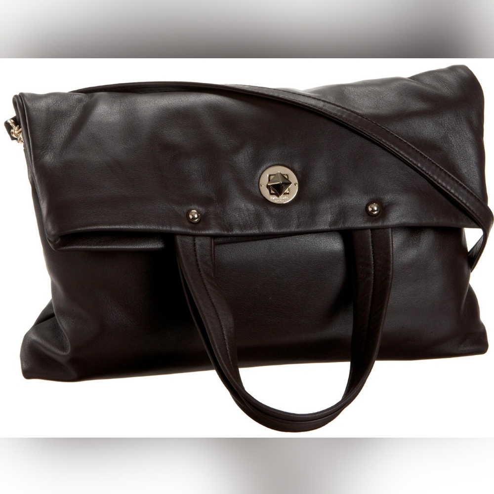 Elegant Brown Leather Tote Bag